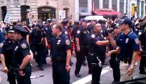 Les policiers en renfort du "New York Police Department" NYPD